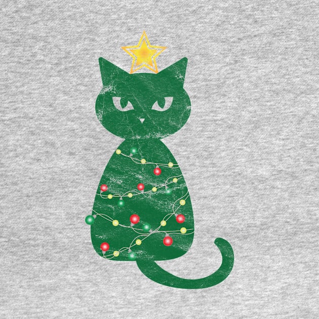 Christmas Tree - Christmas Cat - Funny Christmas Tree Shirt by BKFMerch